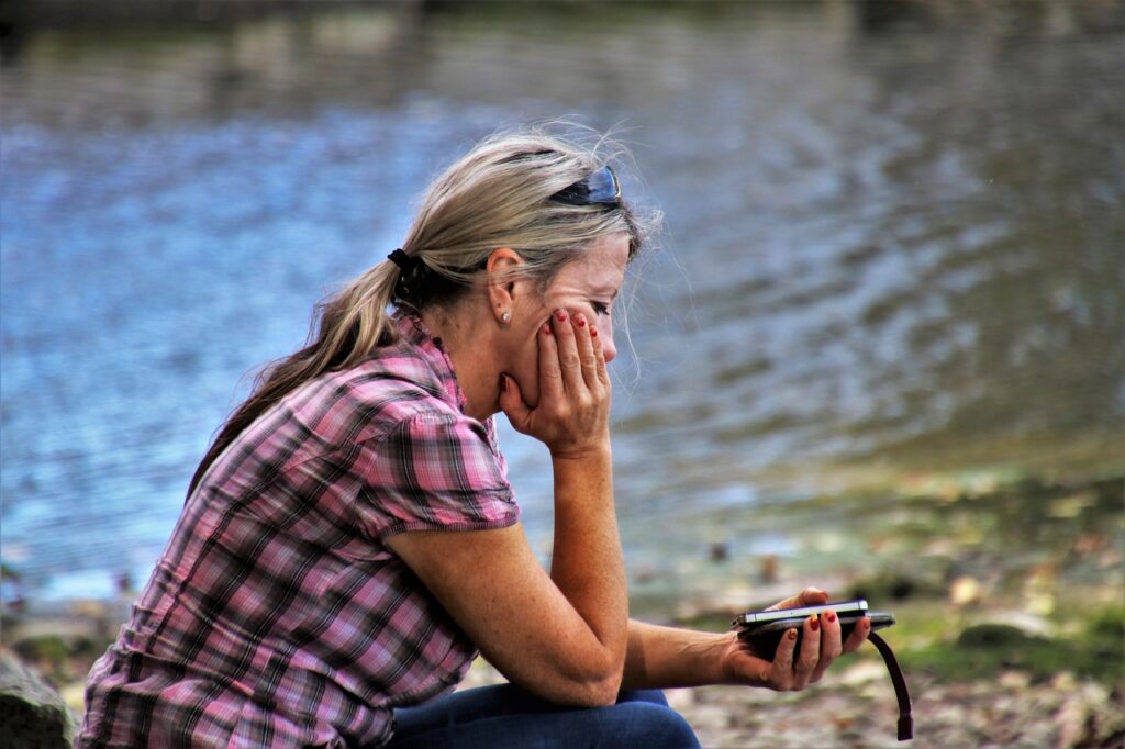 lake, water, she